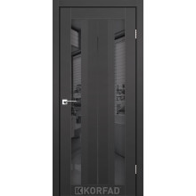 Двері міжкімнатні Aliana 01 Super PET антрацит дзеркало графіт Korfad
