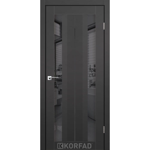 Межкомнатная дверь Aliana 01 Super PET антрацит зеркало графит Korfad
