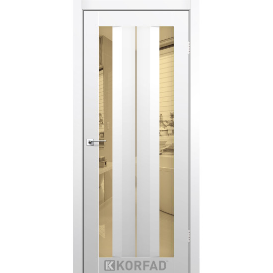 Двері міжкімнатні Aliana 01 Super PET аляска дзеркало бронза Korfad