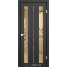 Двері міжкімнатні Aliana 01 Super PET антрацит дзеркало бронза Korfad