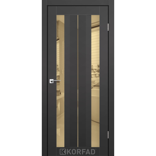 Межкомнатная дверь Aliana 01 Super PET антрацит зеркало бронза Korfad