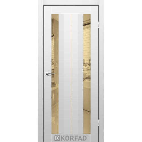 Межкомнатная дверь Aliana 01 Super PET серый зеркало бронза Korfad