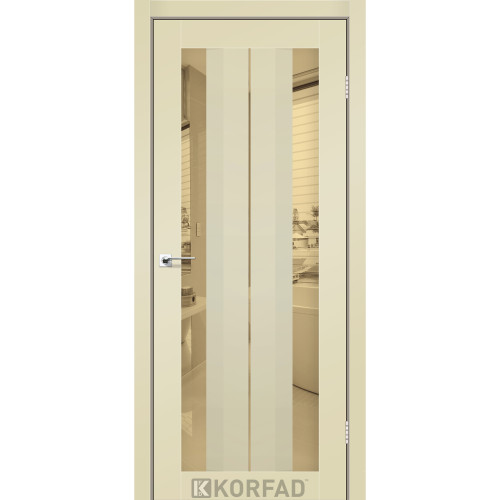 Межкомнатная дверь Aliana 01 Super PET магнолия зеркало бронза Korfad