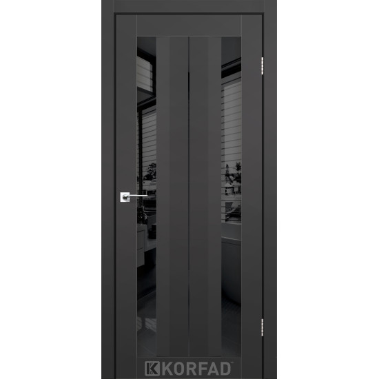 Двері міжкімнатні Aliana 01 Super PET антрацит BLK Korfad