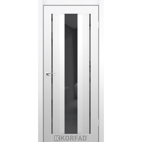 Межкомнатная дверь Aliana 02 Super PET аляска зеркало графит Korfad