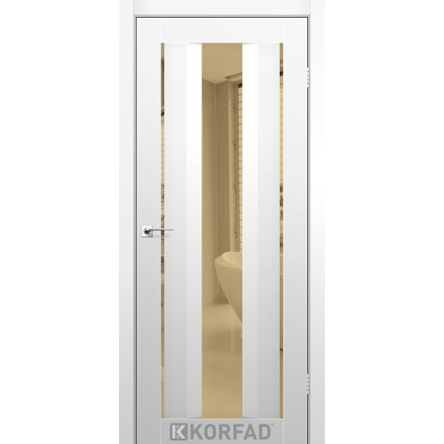 Межкомнатная дверь Aliana 02 Super PET аляска зеркало бронза Korfad