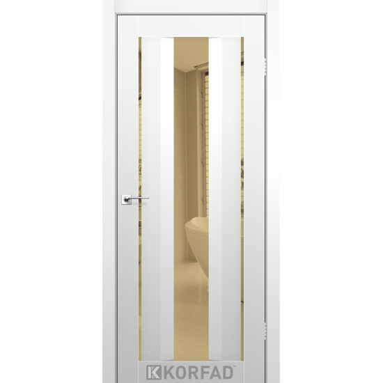 Двері міжкімнатні Aliana 02 Super PET аляска дзеркало бронза Korfad