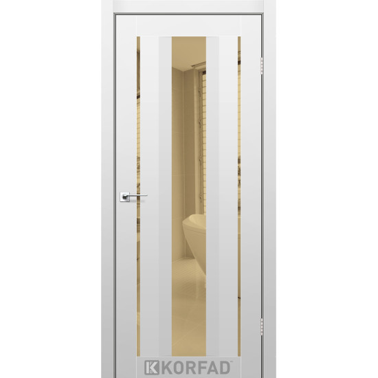 Двері міжкімнатні Aliana 02 Super PET сірий дзеркало бронза Korfad
