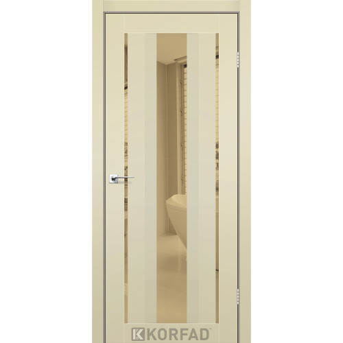 Межкомнатная дверь Aliana 02 Super PET магнолия зеркало бронза Korfad