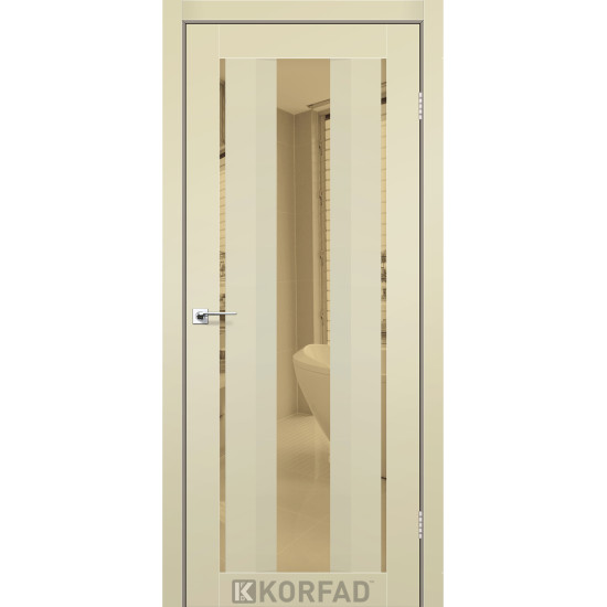 Двері міжкімнатні Aliana 02 Super PET магнолія дзеркало бронза Korfad