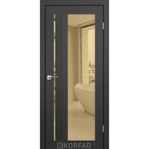 Межкомнатная дверь Aliana 06 Super PET антрацит зеркало бронза Korfad