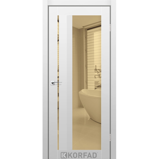 Двері міжкімнатні Aliana 06 Super PET сірий дзеркало бронза Korfad
