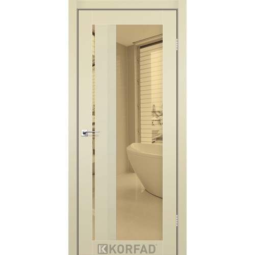 Межкомнатная дверь Aliana 06 Super PET магнолия зеркало бронза Korfad