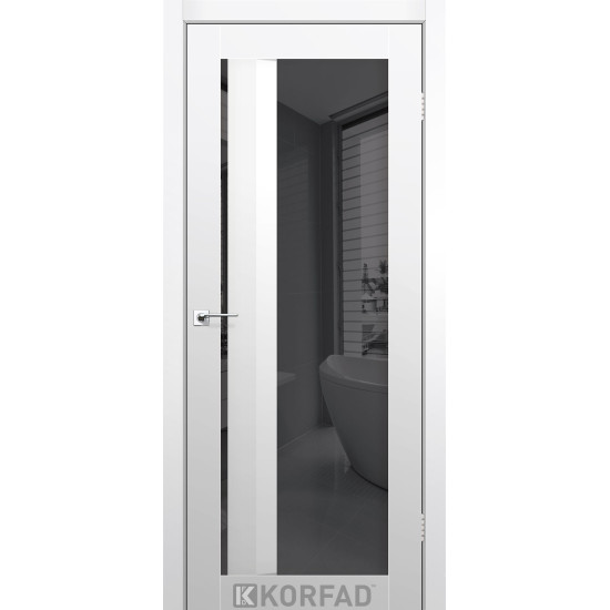Двері міжкімнатні Aliana 06 Super PET аляска дзеркало графіт Korfad