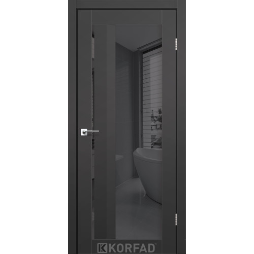 Межкомнатная дверь Aliana 06 Super PET антрацит зеркало графит Korfad