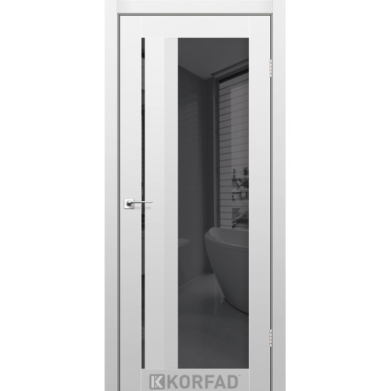 Двері міжкімнатні Aliana 06 Super PET сірий дзеркало графіт Korfad