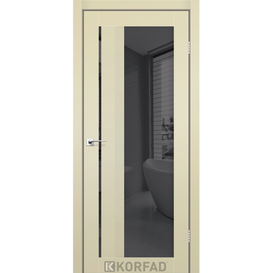 Двері міжкімнатні Aliana 06 Super PET магнолія дзеркало графіт Korfad
