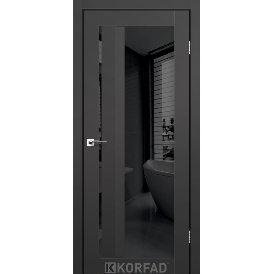 Двері міжкімнатні Aliana 06 Super PET антрацит BLK Korfad