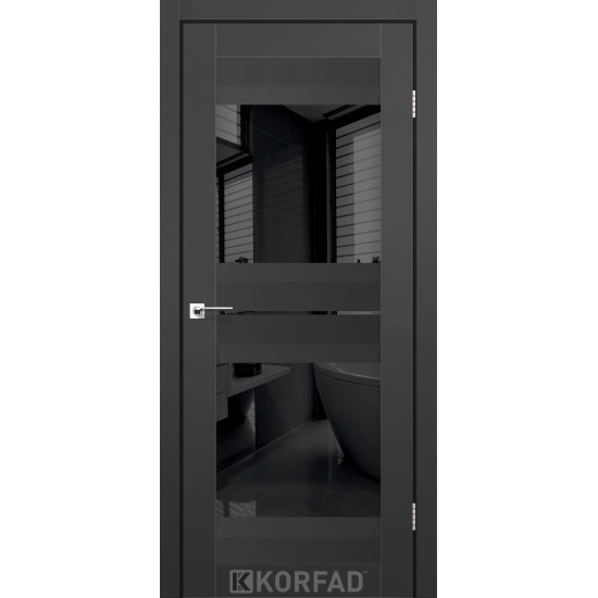 Двері міжкімнатні Aliana 07 Super PET антрацит BLK Korfad