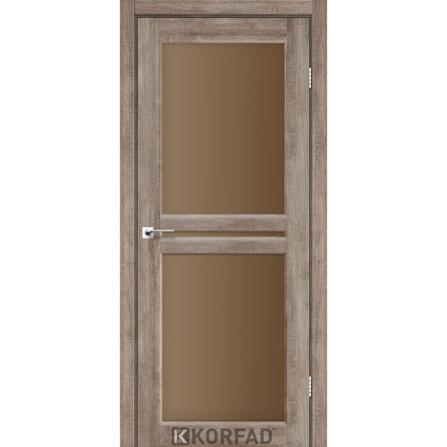 Межкомнатная дверь Milano 05 эш вайт стекло бронза Korfad