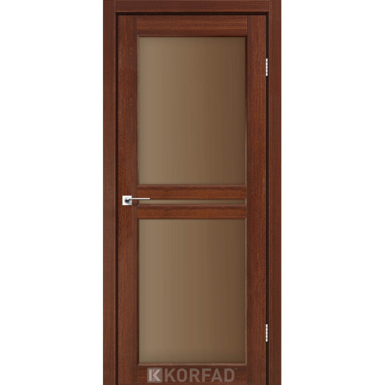 Двері міжкімнатні Milano 05 горіх скло бронза Korfad