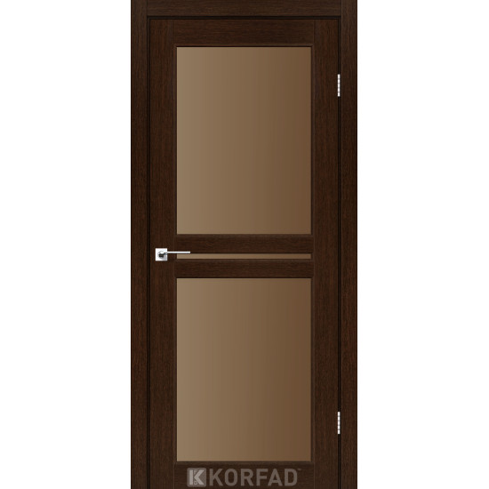 Двері міжкімнатні Milano 05 венге скло бронза Korfad