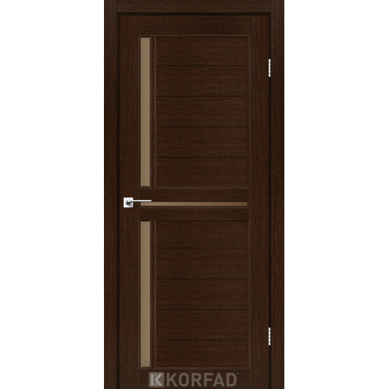 Двері міжкімнатні Scalea 04 венге скло бронза Korfad