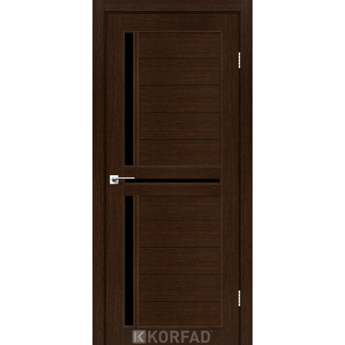 Межкомнатная дверь Scalea 04 венге стекло черное Korfad