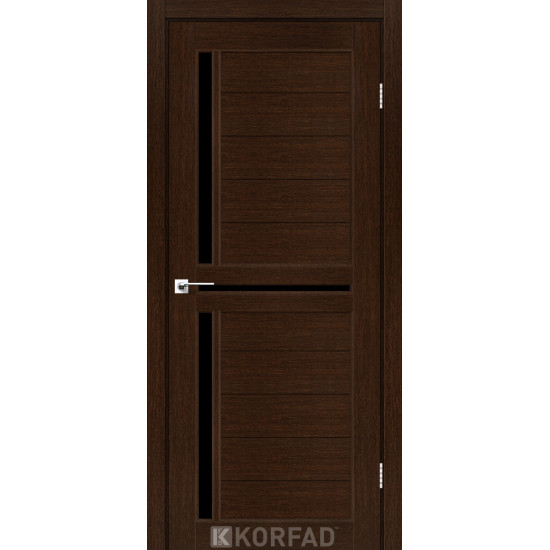 Двері міжкімнатні Scalea 04 венге скло чорне Korfad