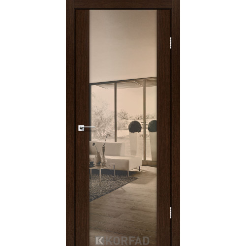 Межкомнатная дверь Sanremo 01 венге триплекс зеркало бронза Korfad