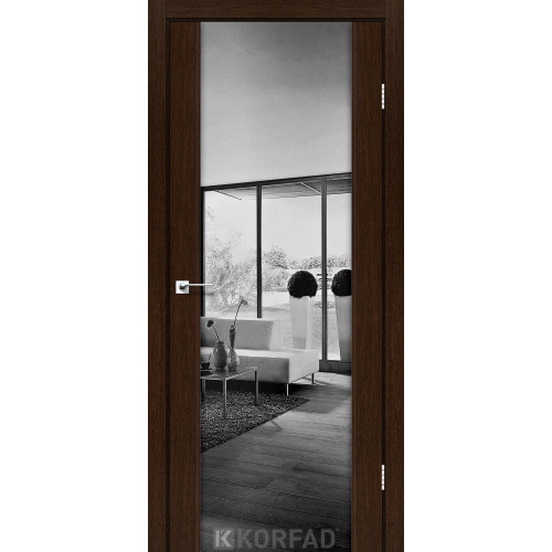 Межкомнатная дверь Sanremo 01 венге триплекс зеркало графит  Korfad