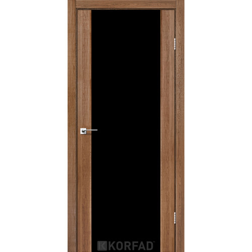 Міжкімнатні двері Sanremo 01 дуб браш триплекс чорний Korfad