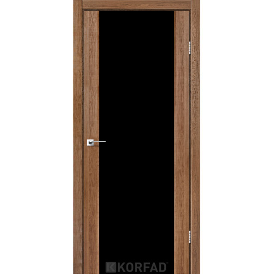 Міжкімнатні двері Sanremo 01 дуб браш триплекс чорний Korfad