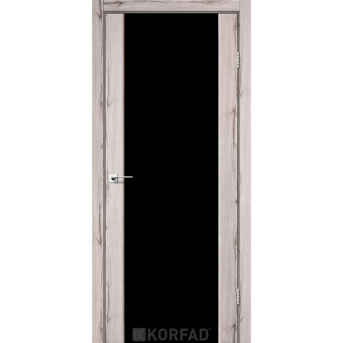 Міжкімнатні двері Sanremo 01 дуб нордик триплекс чорний Korfad