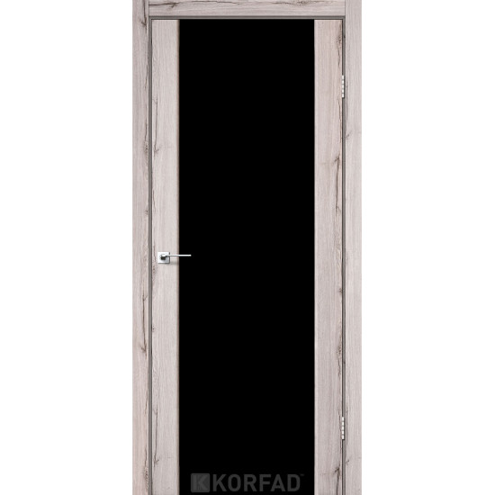 Міжкімнатні двері Sanremo 01 дуб нордик триплекс чорний Korfad