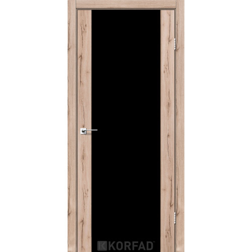 Міжкімнатні двері Sanremo 01 дуб табака триплекс чорний Korfad