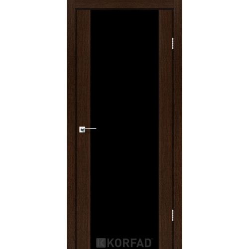 Міжкімнатні двері Sanremo 01 венге триплекс чорний Korfad