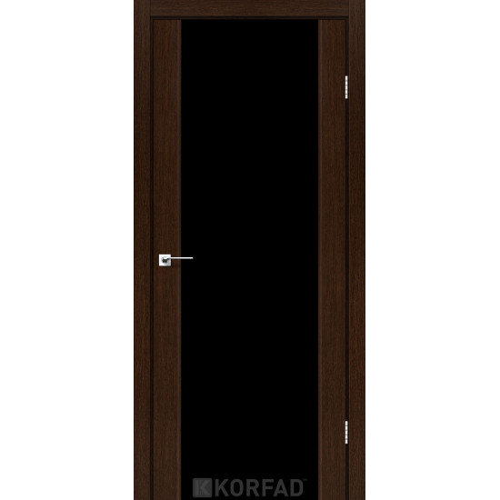 Міжкімнатні двері Sanremo 01 венге триплекс чорний Korfad