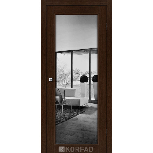Межкомнатная дверь Sanvito 01 венге триплекс зеркало графит Korfad
