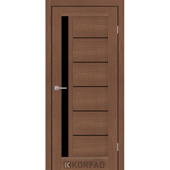 Двері міжкімнатні OCTAVIA вільха скло чорне KORFAD Express
