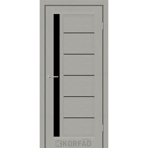 Межкомнатная дверь OCTAVIA стин жемчужный стекло черное KORFAD Express