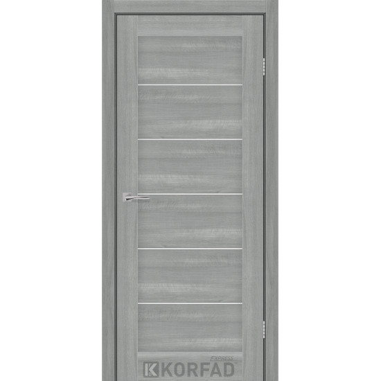 Двері міжкімнатні RIVIERA ясен сталевий скло сатин KORFAD Express