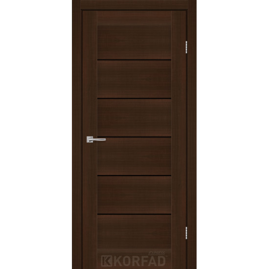 Двері міжкімнатні RIVIERA каштан скло чорне KORFAD Express