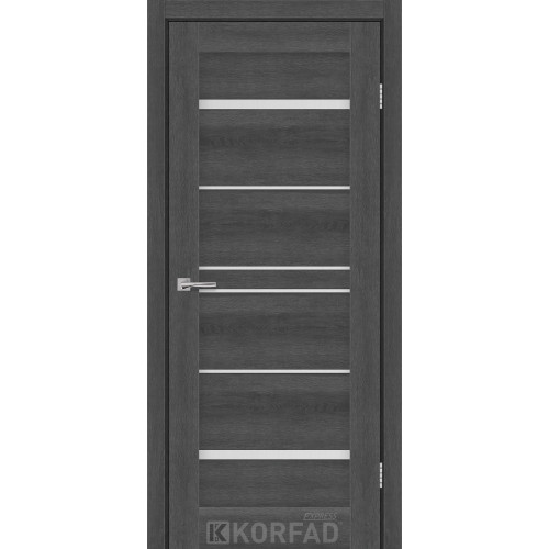 Межкомнатная дверь VISTA ясень грани стекло сатин KORFAD Express