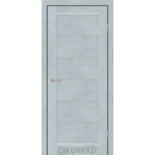 Межкомнатная дверь AVALON цемент светлый глухая KORFAD Express