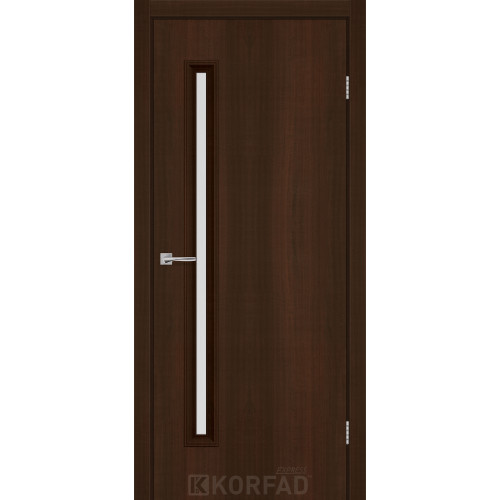 Межкомнатная дверь CORNET 01 каштан стекло сатин KORFAD Express