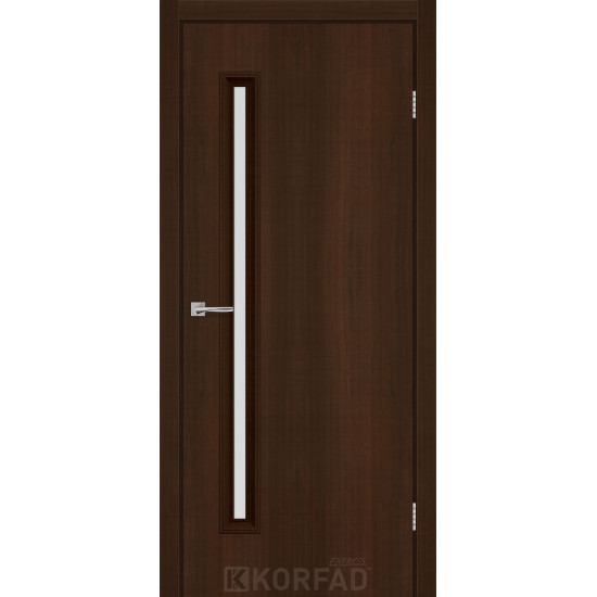 Двері міжкімнатні CORNET 01 каштан скло сатин KORFAD Express