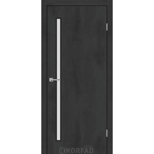 Межкомнатная дверь CORNET 03 бетон графит стекло сатин KORFAD Express