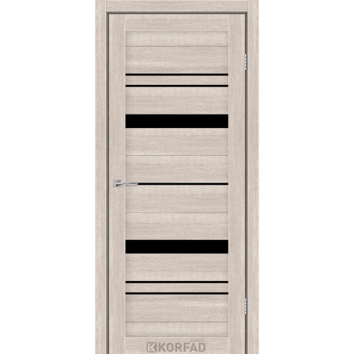 Межкомнатная дверь BELMINA кастелло пастельный стекло черное KORFAD Express