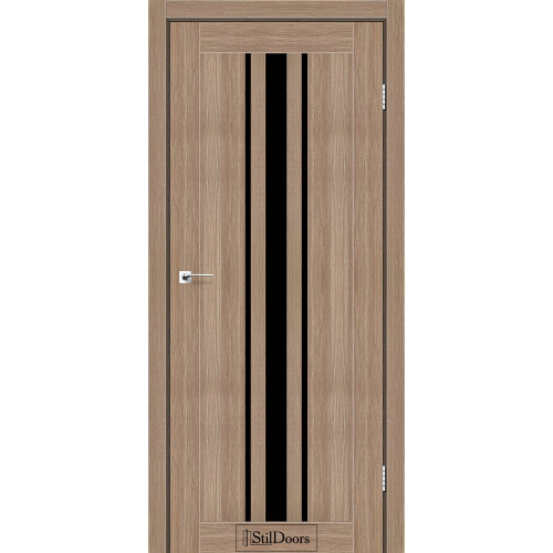 Двері міжкімнатні ARIZONA вільха класична скло чорне StilDoors